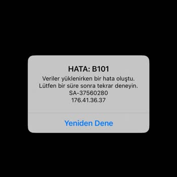 Derbi Maçında B101 Hata Kodu İle Yayına Erişemediğim İçin Şikayet