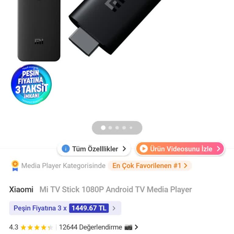 Arızalı Xiaomi Mi TV Stick Ürünü İçin Teknik Servisten Geri Dönüş Yok, İade Talebi