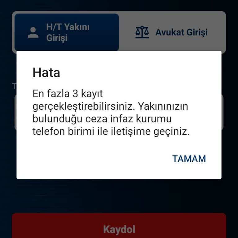 E-Görüş Uygulamasına Girişte 3 Cihaz Hatası Ve Kayıt Sıfırlama Talebi