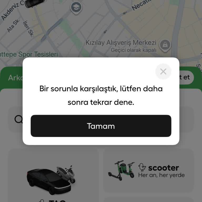 Martı Tag Uygulamasında Harita Çağırma Hatası Sürekli Çalışmıyor