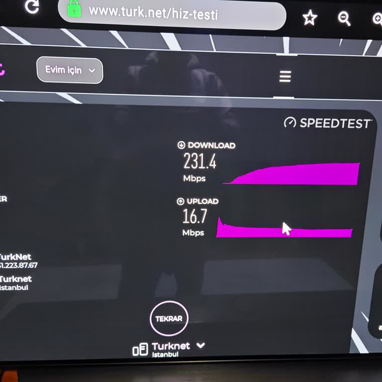TurkNet 1000 Mbps Pakette Düşük Hız Ve Çözüm Beklentisi