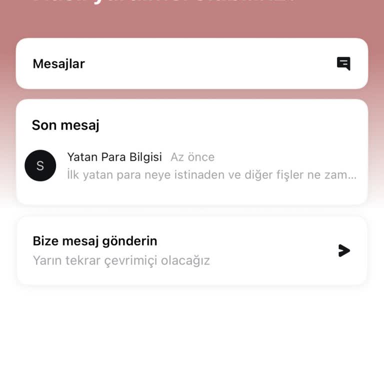 Fiş Yükleme Ve Destek Mesajlarının Kaybolması