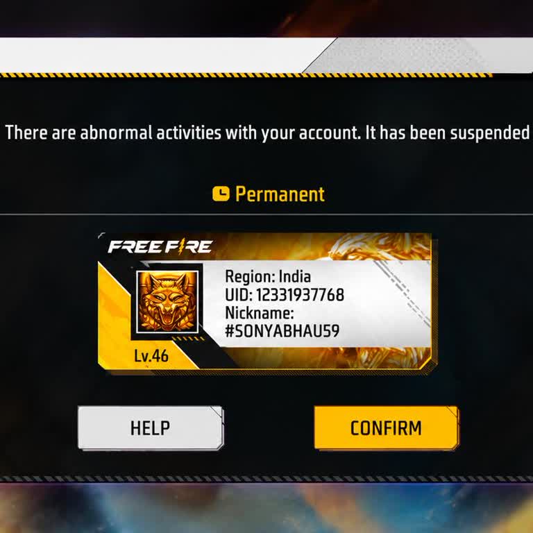Request For Review Of Permanent Ban – Free Fire MAX Level 46 Account