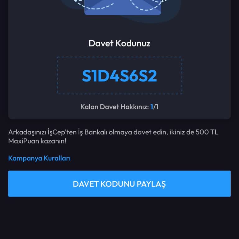 İş Bankası Referans Kampanyasından 500 TL MaxiPuan Alamadım