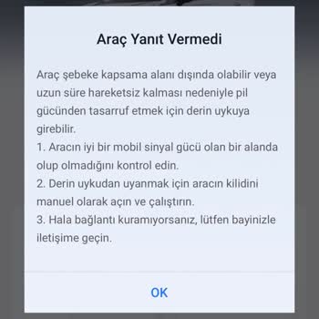 İSmart Uygulaması Araç Yanıt Vermiyor, Müşteri Hizmetinden Geri Dönüş Yok