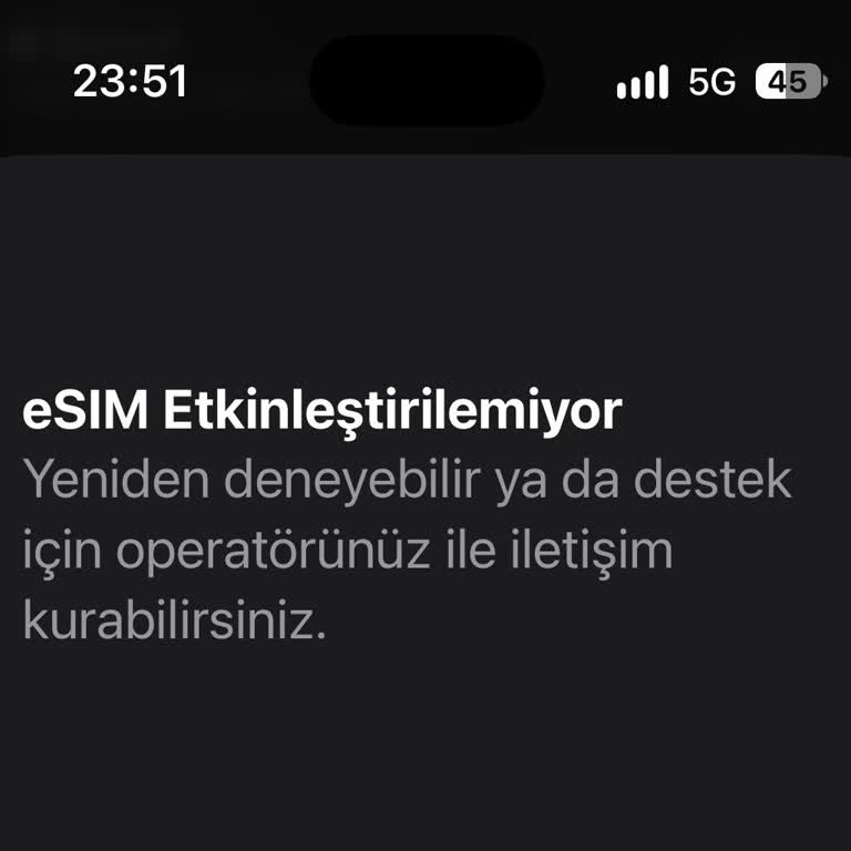 Vodafone E‑Sim Etkinleştirilemiyor Ve 800 TL Masrafın İadesi Talebi