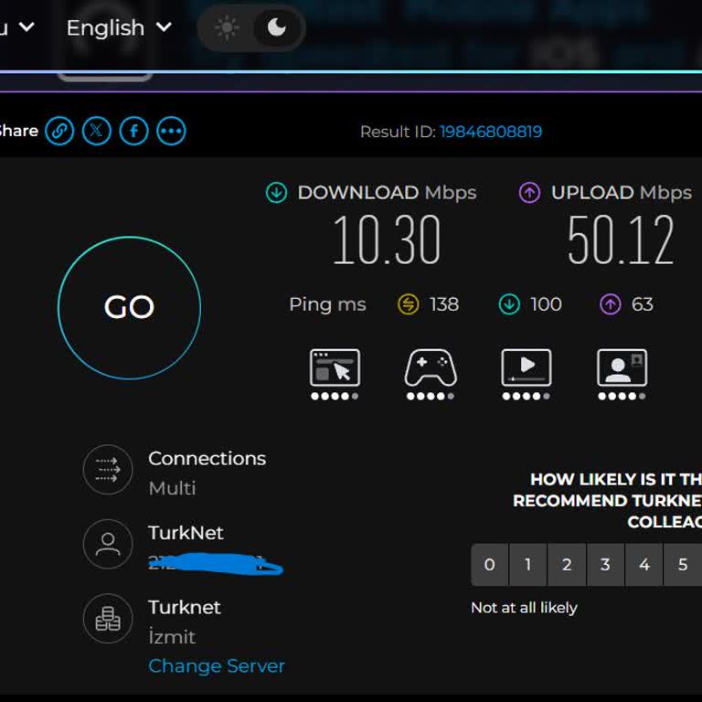 TurkNet 100 Mbps Pakette 10 Mbps Hız Düşüşü