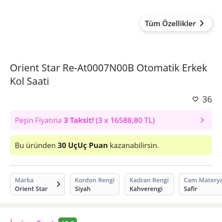 Stokta Olmadığı Söylenirken Diğer Sitelerde Satışta Olan Orient Star Saatin Gönderilmesi Talebi