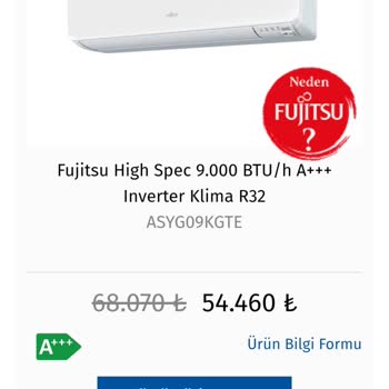 Fujitsu Klimasının Tek Sipariş İstendiği Stok Sorunu