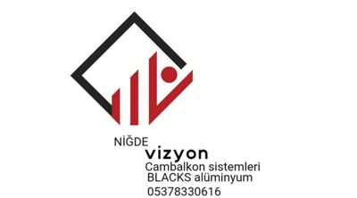 Niğde Vizyon Cambalkon Sistemleri Blacks Alüminyum Logo