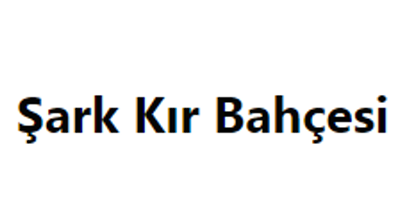 Şark Kır Bahçesi Kahvaltı Mangal Logo