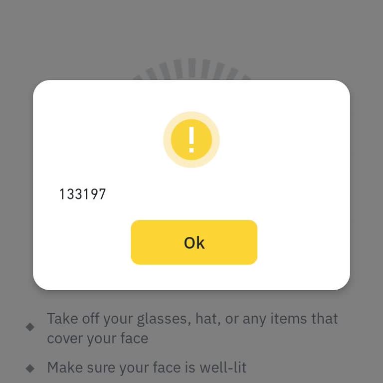 Take.Free&Out様 Binance Account Locked: Fix Error Code 133197 During Face
