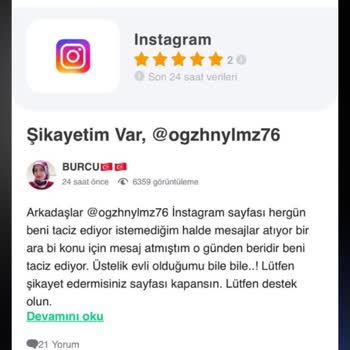 Burcu🇹🇷🇹🇷 bukadna dikkat edin çeşitli saçma sapan şeylerden dolayı milleti şikayet ediyor #Instagram dikkat edn millete iftira atıyor