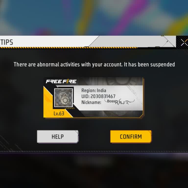 Please unblock my free fire ID