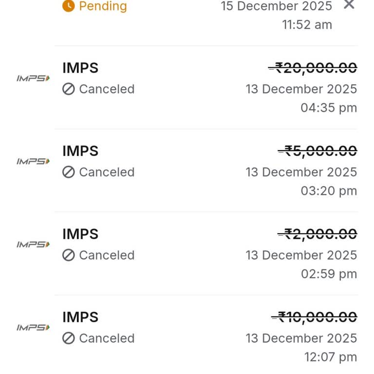 I play the Aviator game on 1win, and on 13.12.25 I requested a withdrawal of ₹20,000 via IMPS. My withdrawal was cancelled twice, and now it is delayed again, and I still have not received my money. In my 1win account, I was told that my email verification would be checked, but despite this, the issue has not been resolved and I have not received a clear explanation for the repeated cancellations and the current delay. I find this situation worrying and unsafe, as I won this balance fairly in the game and I am only trying to withdraw my own money. I request that my account be verified immediately if required and that my ₹20,000 withdrawal be processed without any further delay, or that I be provided with a clear explanation and a proper solution.